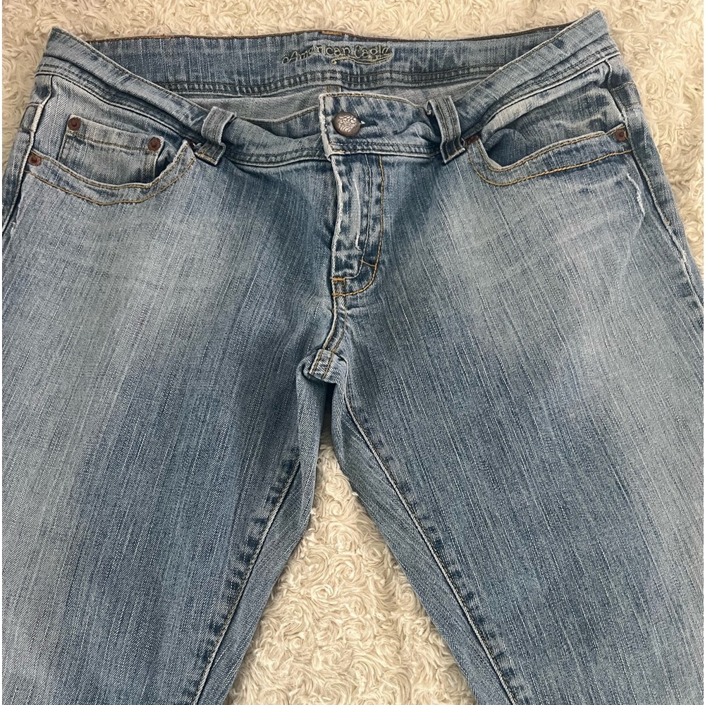 Women's American Eagle Stretch Denim Long Jeans Size: 12 Long